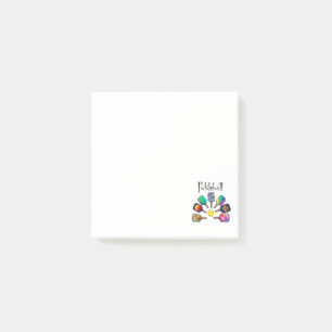 Cooles Pickleball-Rainbow Post-it Klebezettel