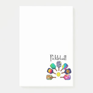 Cooles Pickleball-Rainbow Post-it Klebezettel