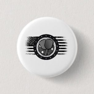 Cooles Pickleball Sport USA Grunge Flag - Pickleba Button