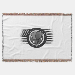 Cooles Pickleball Sport USA Grunge Flag - Pickleba Decke
