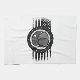 Cooles Pickleball Sport USA Grunge Flag - Pickleba Geschirrtuch