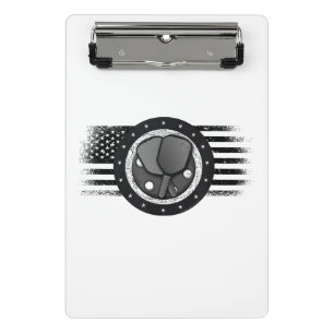 Cooles Pickleball Sport USA Grunge Flag - Pickleba Mini Klemmbrett