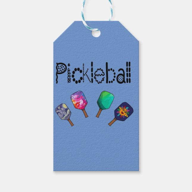 Cooles Pickleball und Paddles Sportart Geschenkanhänger (Vorderseite)