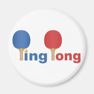 Cooles Ping Pong Emblem Magnet