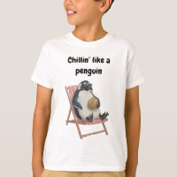 Cooles Pinguin-Kinder-T-Shirt | Lustiger Sommer-Ca