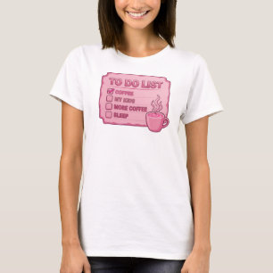 Cooles Pinkes KAFFEE ERST RETTE DIE WELT Styling S T-Shirt