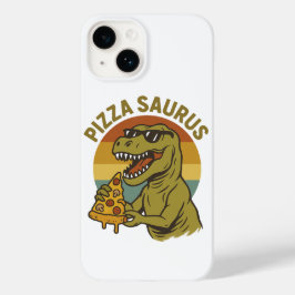 Cooles Pizza-Dino im Retro-Stil Case-Mate iPhone 14 Hülle