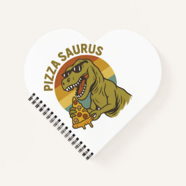 Cooles Pizza-Dino im Retro-Stil Notizbuch