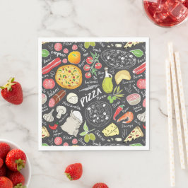 cooles Pizzagekacheltes Party Serviette