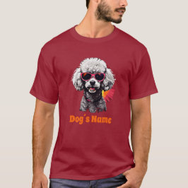 Cooles Poodle mit Sonnenbrille T-Shirt