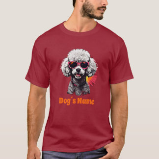 Cooles Poodle mit Sonnenbrille T-Shirt