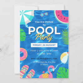 Cooles Pool-Party | Einladung zum Geburtstag