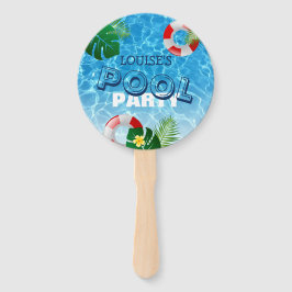 Cooles "Pool Party" Tropisch Personalisiert Fächer