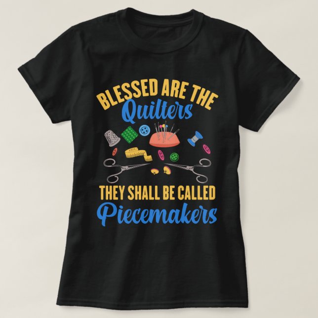 Cooles Quilting Design für Frauen Großmutter Quilt T-Shirt (Design vorne)