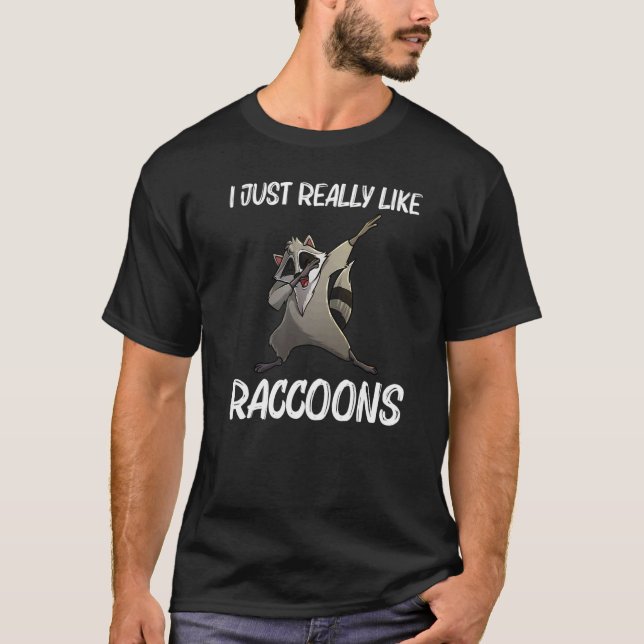 Cooles Raccoon für Männer Frauen Müll Panda Tier w T-Shirt (Vorderseite)