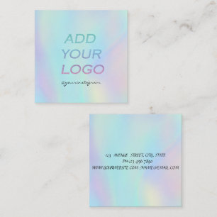 Cooles Rainbow-Logo Quadratische Visitenkarte