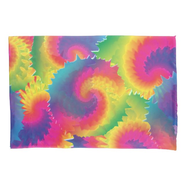 Cooles Regenbogen-Gefärbte Krawatte-Muster Kissenbezug (Vorderseite)