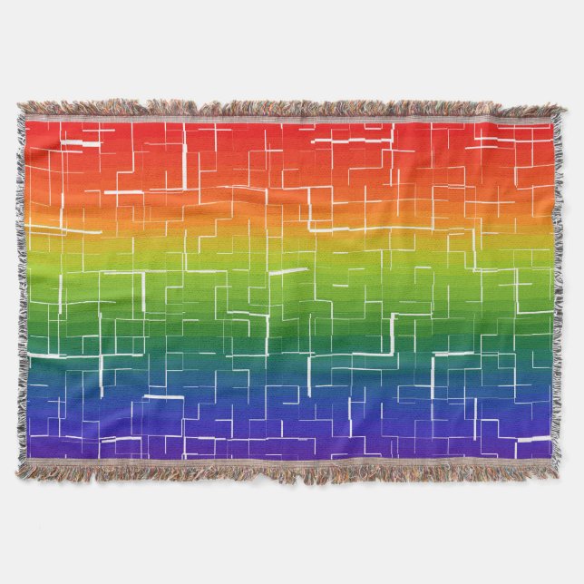 Cooles Regenbogenmuster Decke (Vorderseite)