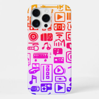 Cooles Regenbogenmuster für Musikliebhaber iPhone 16 Pro Max Hülle