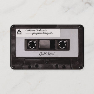 Cooles Retro-80er-Kassetten-Mixtape Visitenkarte