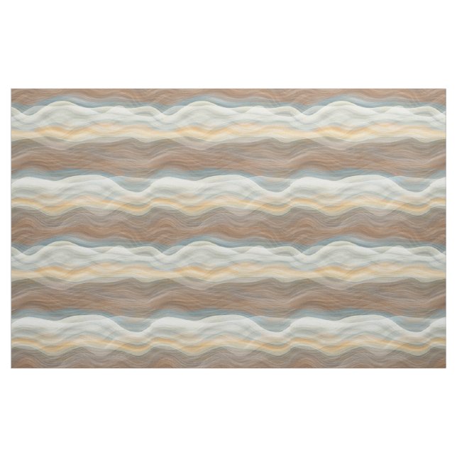 Cooles Retro-Abstraktes Artistisches Wave-Muster Stoff (Fat Quarter (45,7 x 55,9 cm))