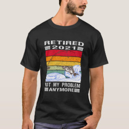 Cooles Retro Fishing Retirement Geschenk 2021 T-Shirt