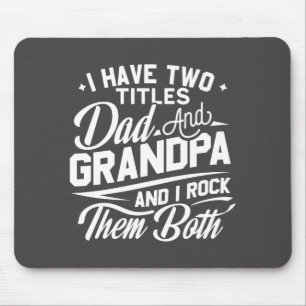 Cooles Retro-Geschenk für neue Großväter Mousepad