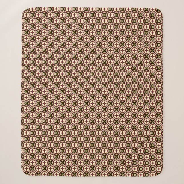 Cooles Retro-Muster Sherpadecke (Vorderseite)