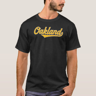 Cooles Retro Oakland 1970er Wordmark Script T-Shirt