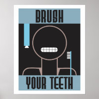 Cooles Retro-Pinsel-Poster