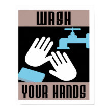 Cooles Retro-Poster waschen