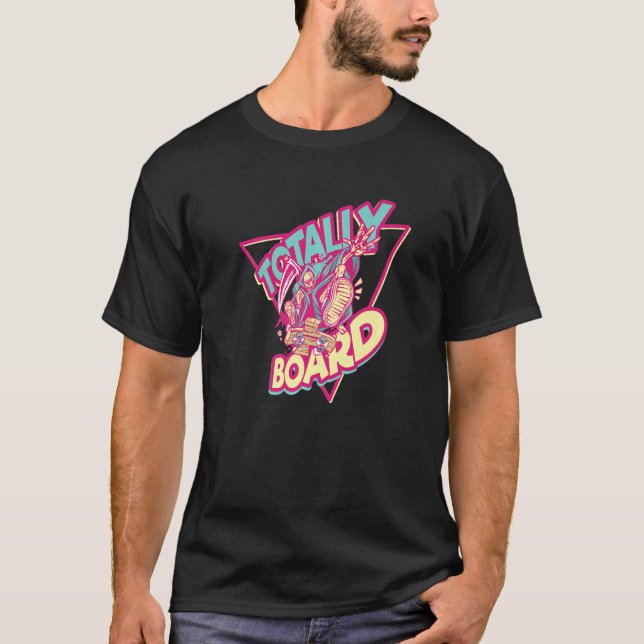 Cooles Retro-Skateboard mit Gesamtplatine Gedreht T-Shirt (Vorderseite)