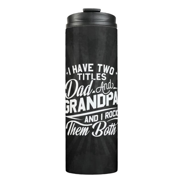Cooles Retro-Style-Geschenk für neue Grandpas Thermosbecher (Vorderseite)