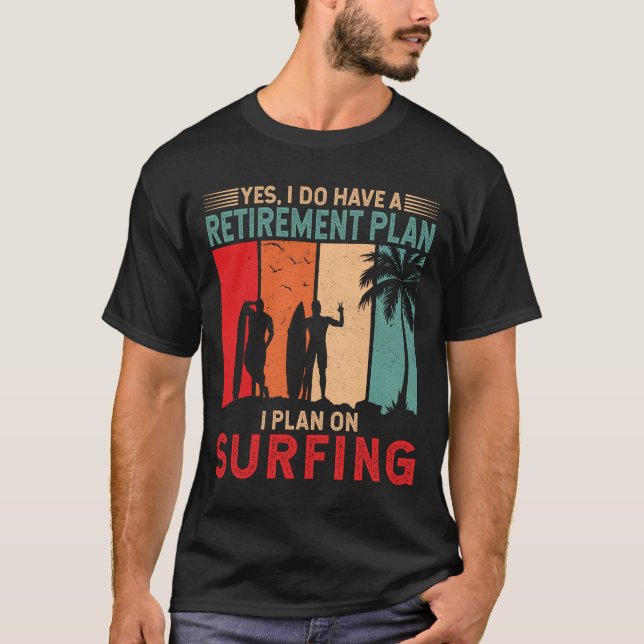 Cooles Retro Vintag Surfer Surfen T-Shirt (Vorderseite)