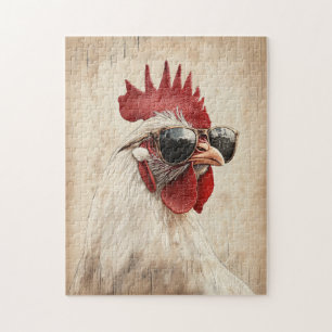 Cooles Rooster in Sonnenbrillen Illustration