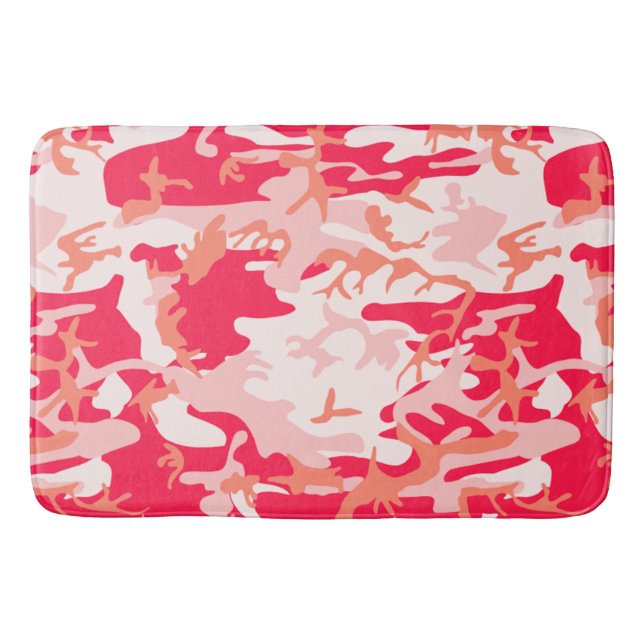 Cooles rosa Camouflage Muster Badematte (Vorderseite)
