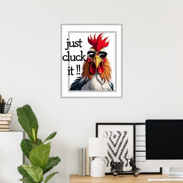 Cooles Roster-Poster, lustige Zitate Hühnerpuppe Poster (Heimbüro)