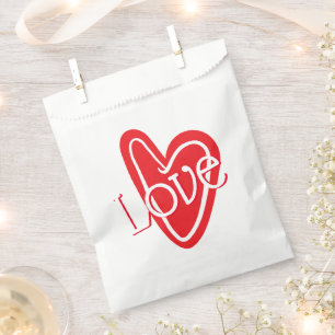Cooles Rotes Herz mit LIEBE Geschenktütchen