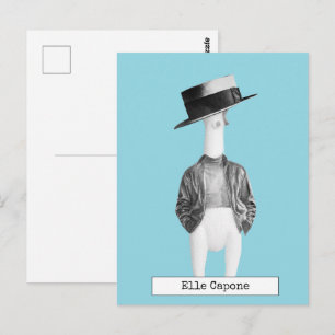 Cooles Rubber Hühnchen Postkarte