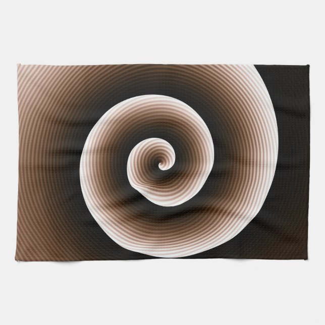 COOLES Rust-Brown-Spiralmuster Geschirrtuch (Horizontal)