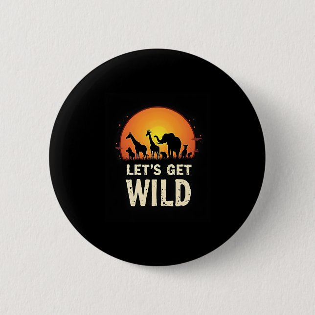 Cooles Safari-Design für Männer Frauen Kinder Safa Button (Vorderseite)