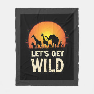 Cooles Safari-Design für Männer Frauen Kinder Safa Fleecedecke