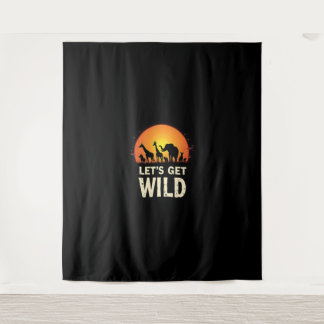 Cooles Safari-Design für Männer Frauen Kinder Safa Wandteppich