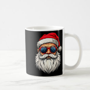 Cooles Santa Claus Gesicht Retro Sonnenbrille Weih Kaffeetasse