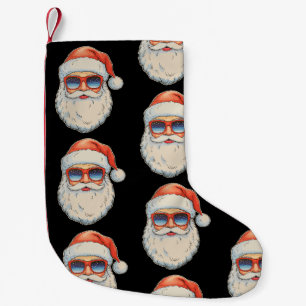 Cooles Santa-Gesicht Retro-Weihnachtsbrille Weihna Kleiner Weihnachtsstrumpf