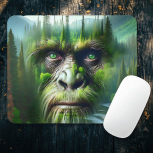 Cooles Sasquatch im Wald Mousepad