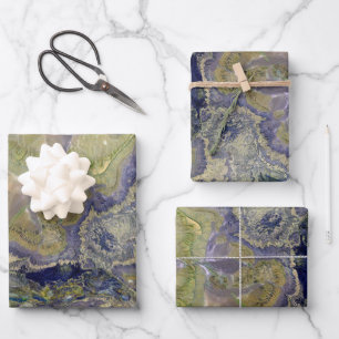 Cooles Satellitenfarbbild Geschenkpapier Set
