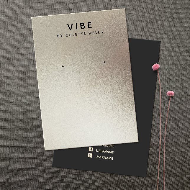 Cooles Satin-Pewter-Wasserfarben-Ofendisplay Visitenkarte (Von Creator hochgeladen)