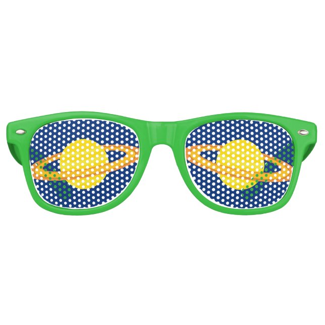 Cooles Saturn Weltraumplanet Party Partybrille (Vorderseite)