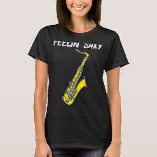 Cooles Saxophon für Herren - Jazzspieler T-Shirt